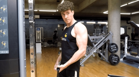 Image Unilateral Pulley Bicep Curl